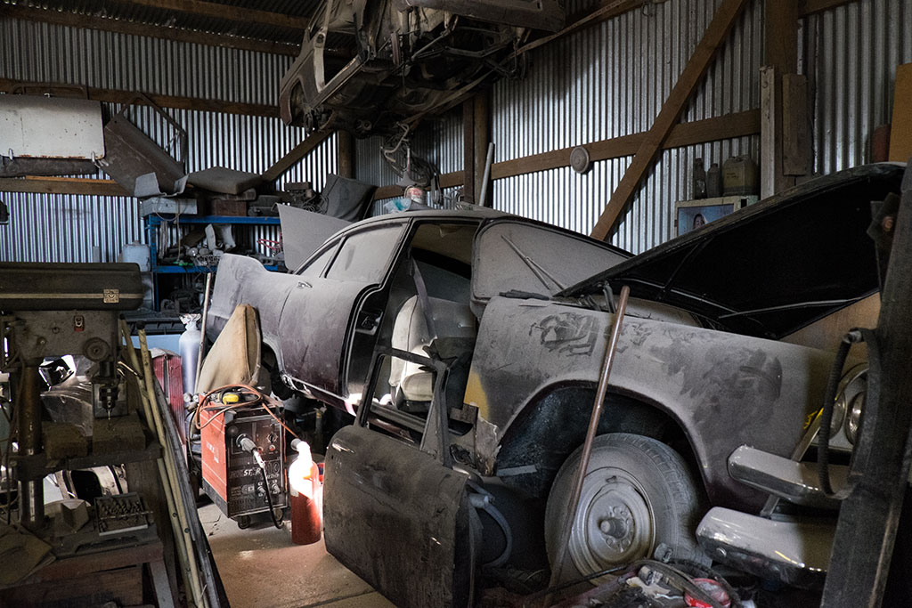 Image of Inside the work shop at Rust Repairs, a panel beater business in Halswell, 373 Wigram Road. 15-04-15 12.24 p.m.