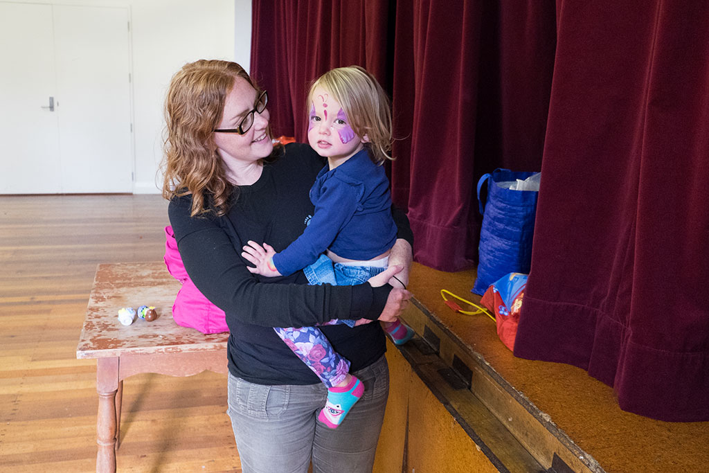 Image of Rhian (also known as Ginger) and Rebecca at Little Steps, Halswell Community Hall, 450 Halswell Road. 24-04-15 11.03 a.m.