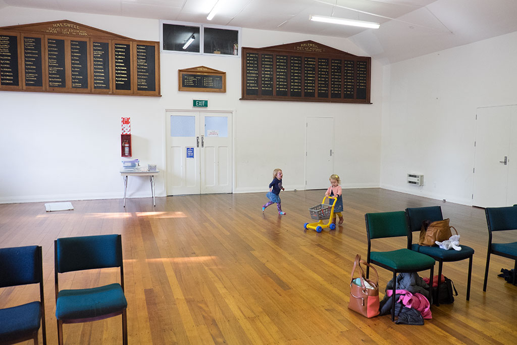 Image of Children playing at Little Steps community group. Halswell Community Hall, 450 Halswell Road. 24-04-15 11.09 a.m.