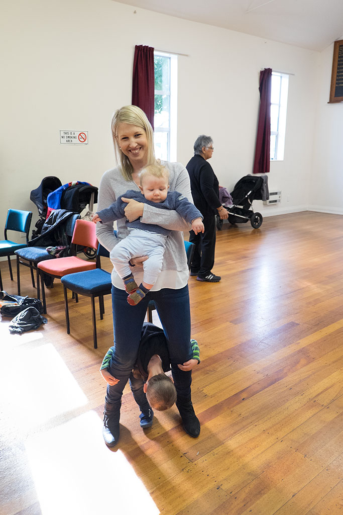 Image of Mother and her two sons at Little Steps community group, Halswell Community Hall, 450 Halswell Road. 24-05-15 11.12 a.m.