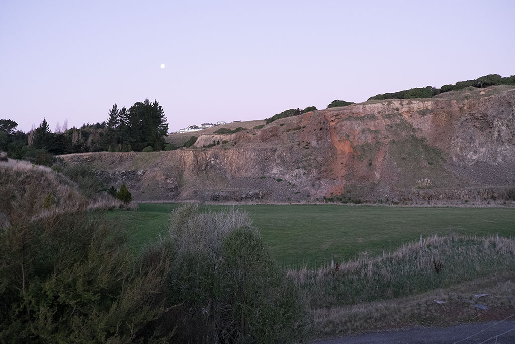 Image of Halswell Quarry at sunset. 31-05-15 5.15 p.m.