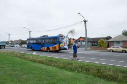 Thumbnail Image of Woman leaving the bus on Halswell Road.