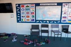 Thumbnail Image of Shoes of students participating in the schools kapa haka group at Oaklands Primary School