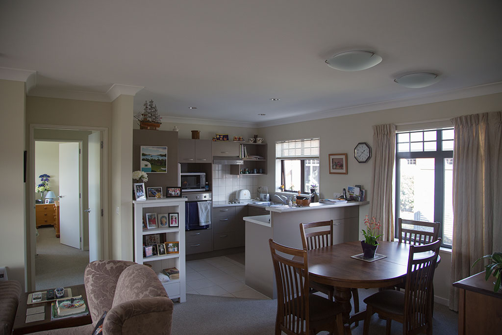 Image of Kitchen area, retirement village town house in Aidanfield. 28/07/2015 13:37