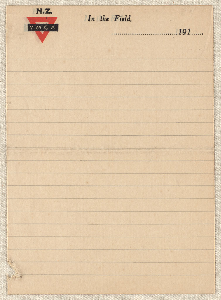 Image of In the field. Letterhead, N.Z., Y.M.C.A. 191-