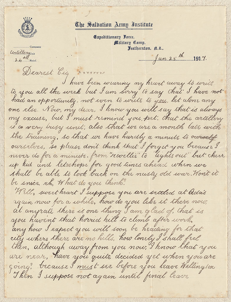 Image of Dearest Cis, …from Arthur Jun 25th, 1917