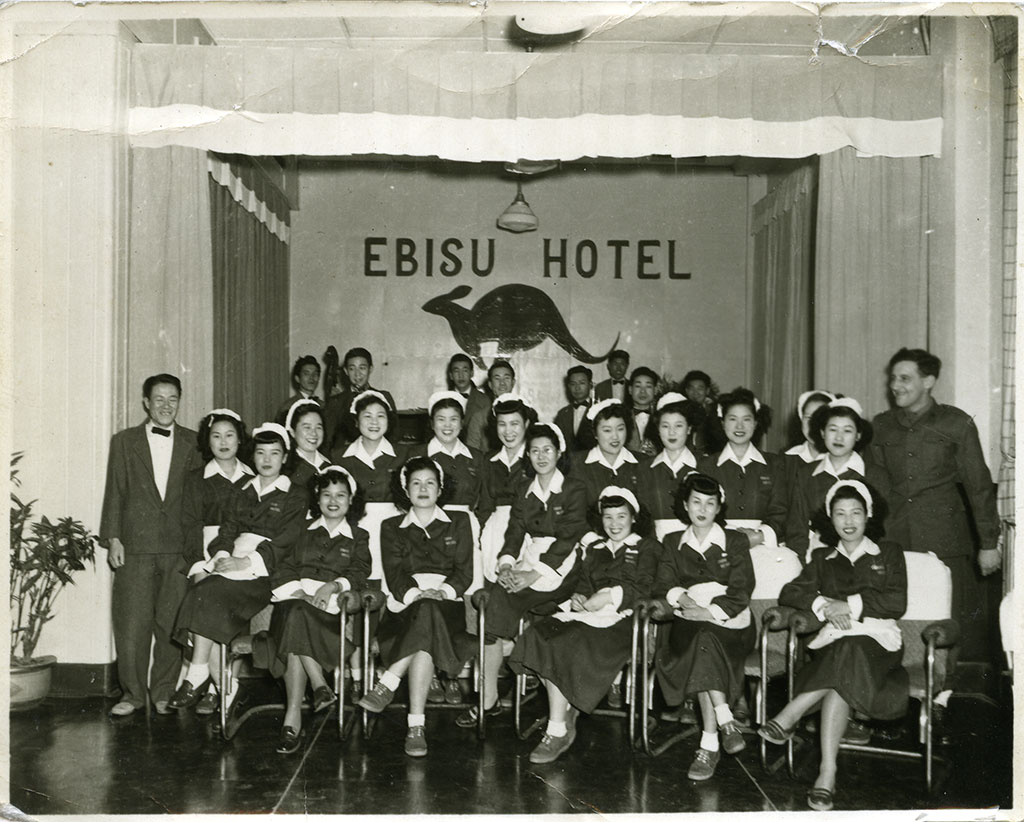 Image of EBISU girls in Tokyo 1951-1952.