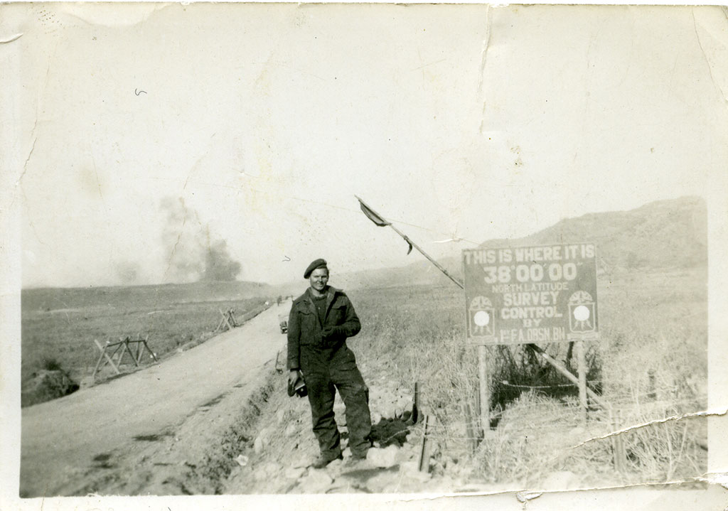 Image of My brother Ron on his way to visit me in North Korea 1951