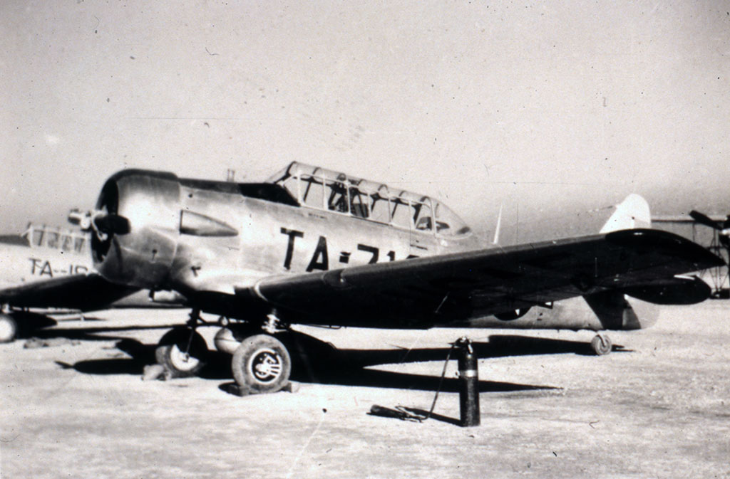 Image of Harvard plane used to mark position 1951-1952.
