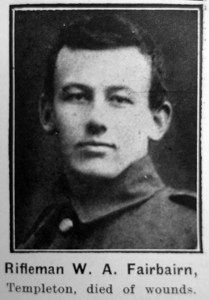 Image of William Arthur Fairbairn 25/10/1916