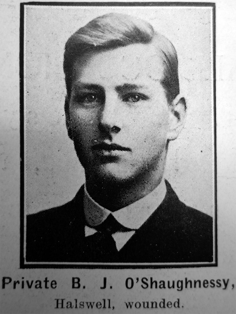 Image of Bernard Joseph O'Shaughnessy 13/9/1916